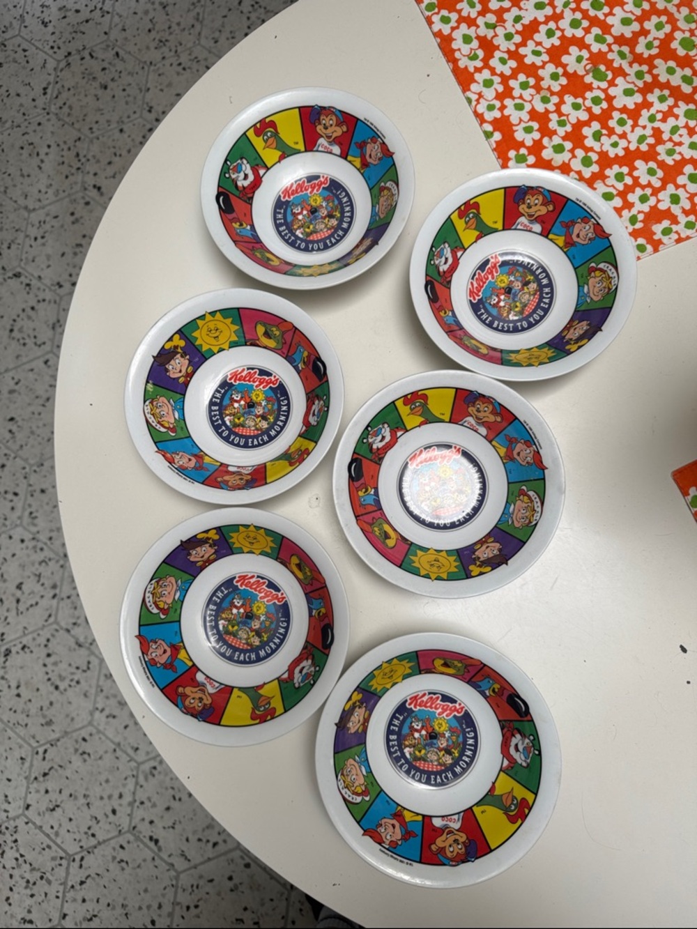 Kellogg's Vintage Colorful Cereal Character Snack Bowls - Set of 6